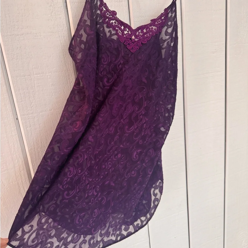 Vintage Lucie Ann Dark Purple Slip - Picture 2 of 5